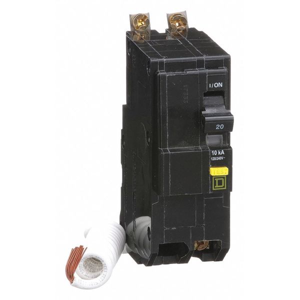 Miniature Circuit Breaker, 20 A, 120/240V AC, 2 Pole, Bolt On Mounting Style, QOB Series