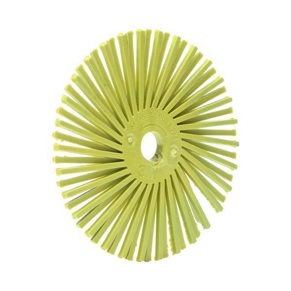 Radial Bristle Disc, TC, 3In Dia, 360G, PK40