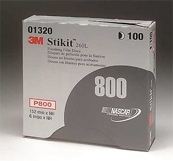 PSA Sanding Disc, Poly, 6in, P800G, PK400