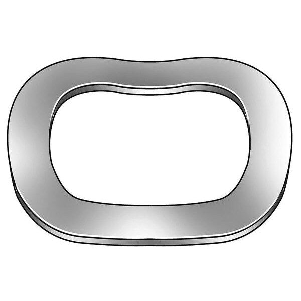 Wave Washer, Fits Bolt Size #6 18-8 Stainless Steel, Passivated Finish, 10 PK
