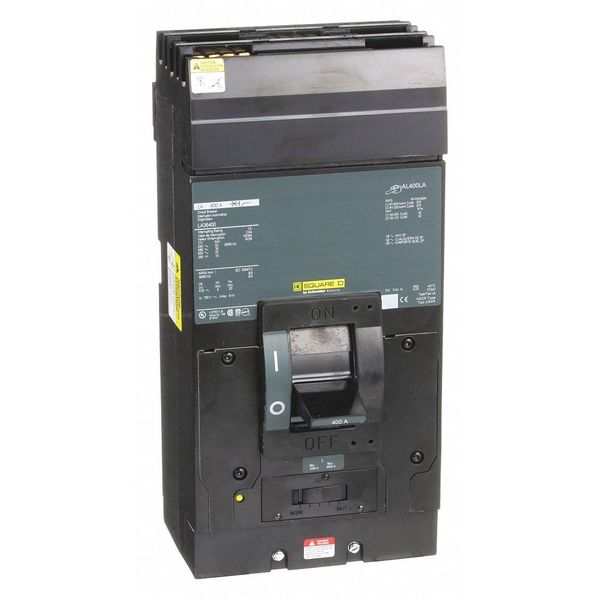 Molded Case Circuit Breaker, 400 A, 600V AC, 3 Pole, I-Line Mounting Style, LA Series
