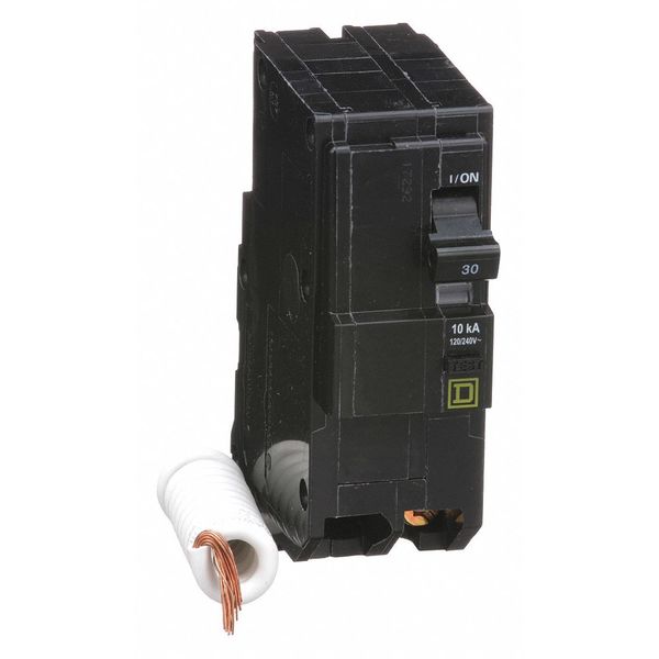 Miniature Circuit Breaker, 30 A, 120/240V AC, 2 Pole, Plug In Mounting Style, QO Series