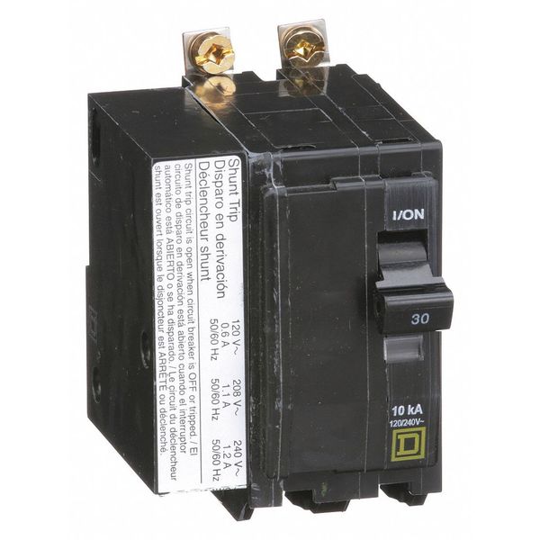 Miniature Circuit Breaker, 30 A, 120/240V AC, 2 Pole, Bolt On Mounting Style, QOB Series