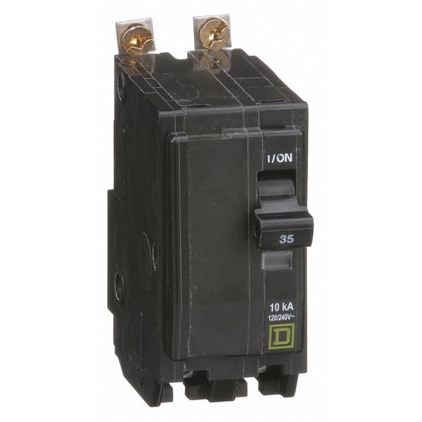 Miniature Circuit Breaker, 35 A, 120/240V AC, 2 Pole, Bolt On Mounting Style, QOB Series