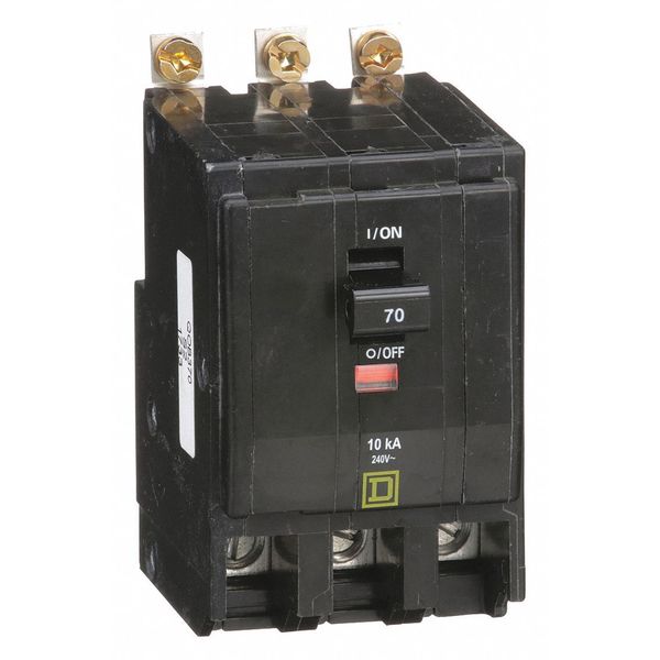 Miniature Circuit Breaker, 70 A, 120/240V AC, 3 Pole, Bolt On Mounting Style, QOB Series