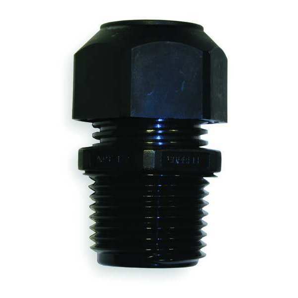 Cable Connector, 3/4 In, Straight, Black