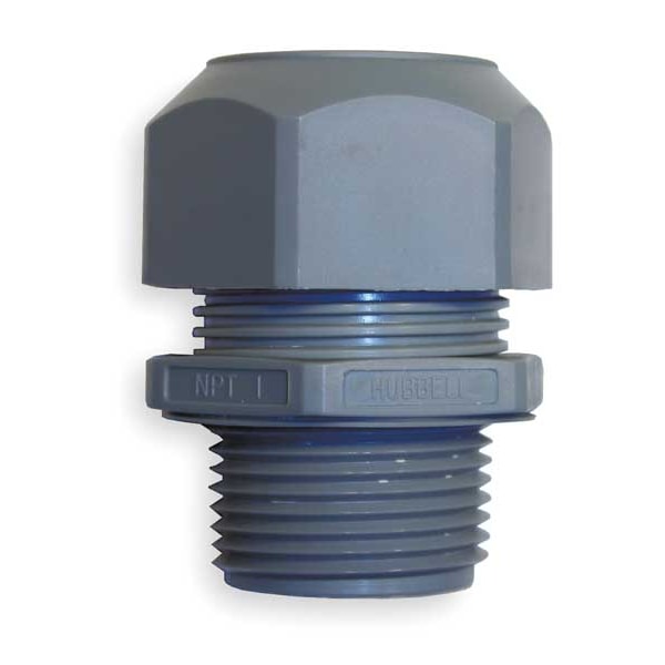 Cable Connector, 3/4 In, Straight, Gray