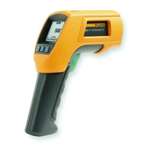 Infrared Thermometer, Dot Matrix LCD, -40 Degrees  to 1472 Degrees F, Single Dot Laser Sighting