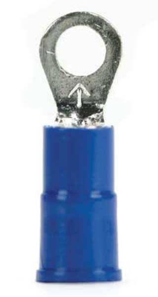 16-14 AWG Vinyl Ring Terminal #6 Stud PK1000