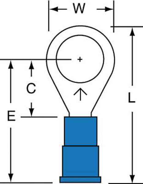 16-14 AWG Vinyl Ring Terminal 5/16