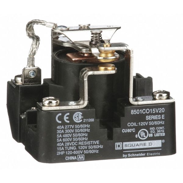 Open Power Relay, Surface Mounted, SPDT, 120V AC, 5 Pins, 1 Poles
