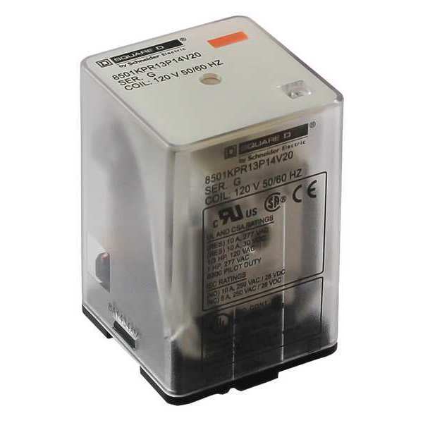 General Purpose Relay, 24V AC Coil Volts, Octal, 11 Pin, 3PDT