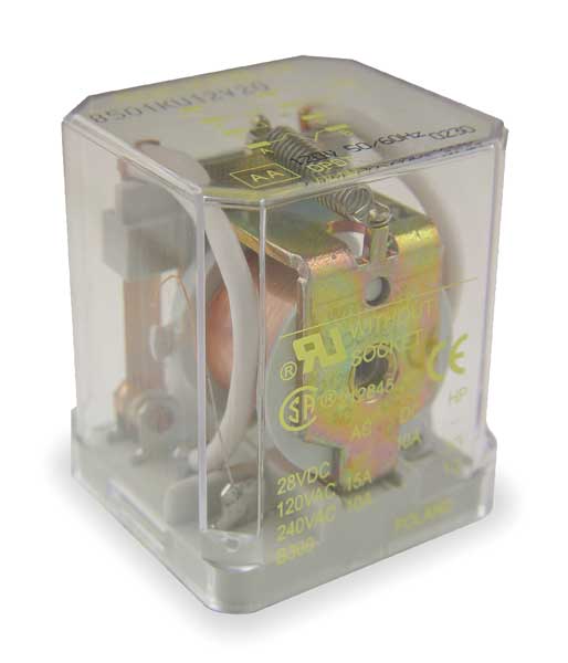 General Purpose Relay, 24V AC Coil Volts, Square, 11 Pin, 3PDT
