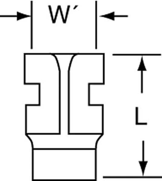 Female Flag Disconnect, Bare, PK1000