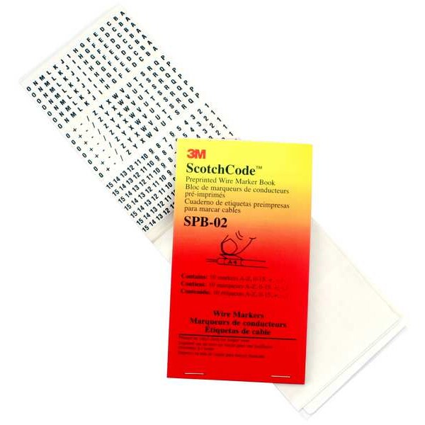 Wire Marker Book, Preprintd, Slf-Adhes, PK5, SPB-06