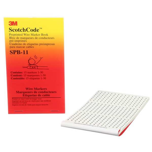 Wire Marker Book, Preprintd, Slf-Adhes, PK5, SPB-04