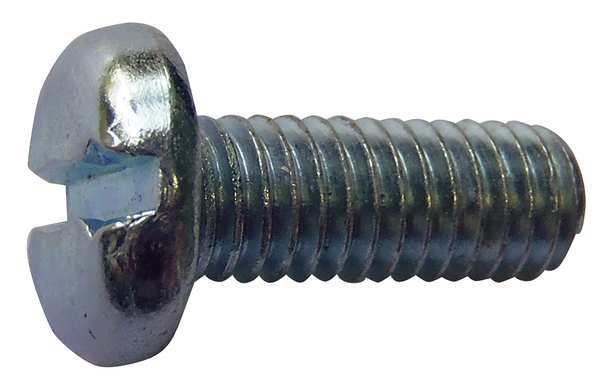 #4-40 x 1/4 in Slotted Pan Machine Screw, Zinc Plated Steel, 100 PK