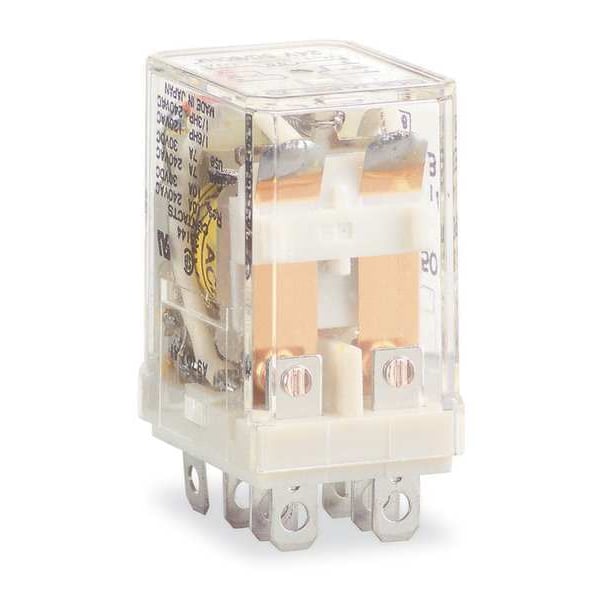 General Purpose Relay, 24V AC Coil Volts, Square, 8 Pin, DPDT