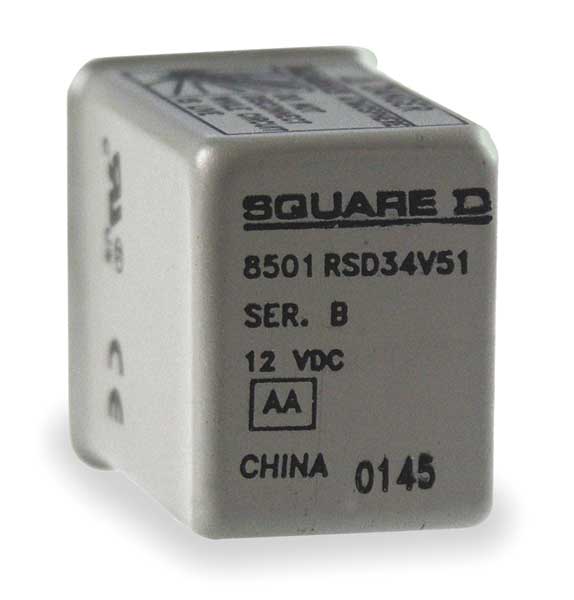 Hermetically Sealed Relay, 24V DC Coil Volts, Square, 14 Pin, 4PDT