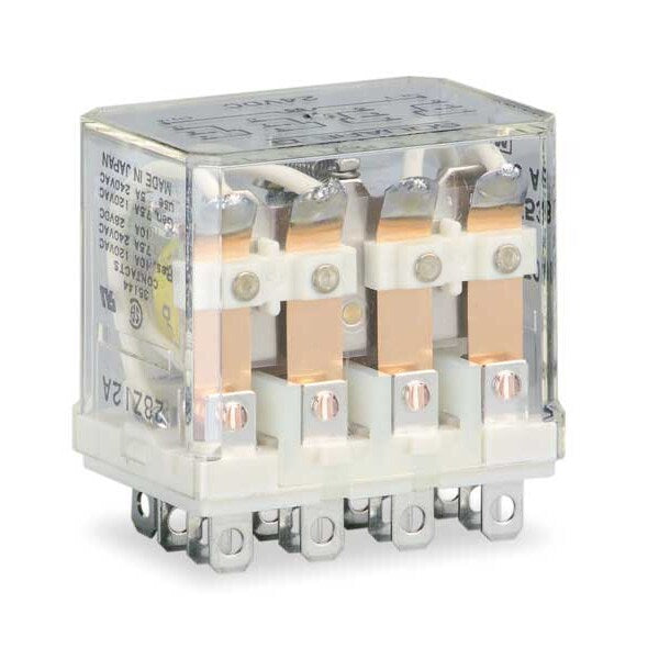 General Purpose Relay, 24V DC Coil Volts, Square, 14 Pin, 4PDT