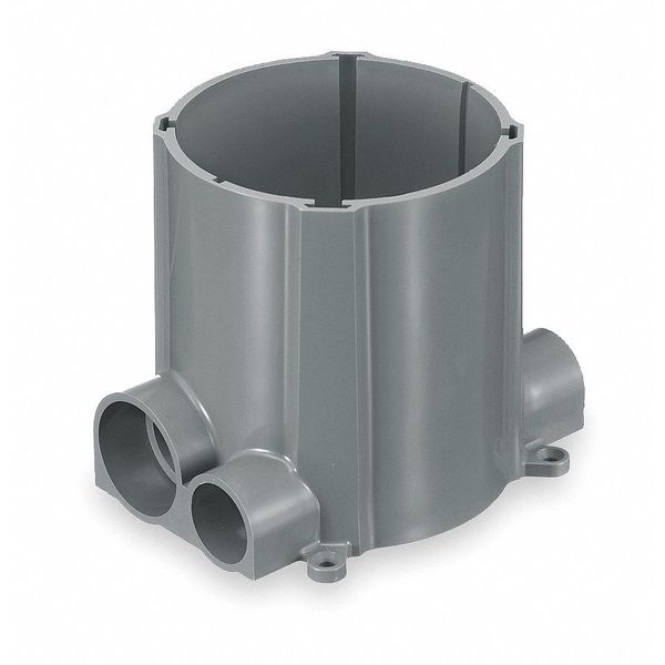 Floor Box, PVC, 2-Gang, 100.0 cu. in.