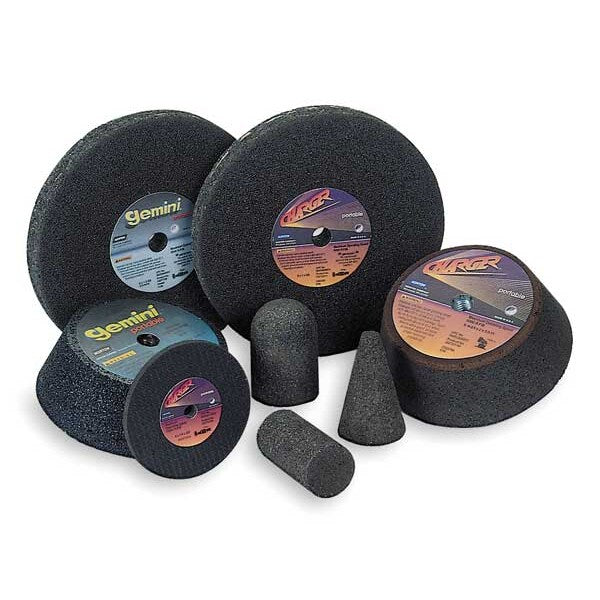 Gemini Grinding Wheel, T1, 3x3/8x3/8, AO, 24G, Blk
