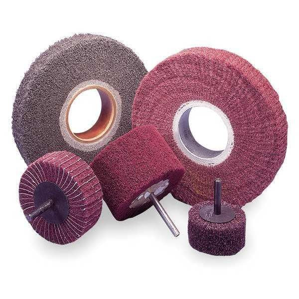 Flap Wheel, Non-Woven, AO, 3x1x1/4 Shnk, MED