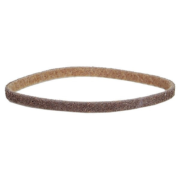 Sanding Belt, 1/2 in W, 18 in L, Non-Woven, Aluminum Oxide, 80 Grit, Medium, Rapid Prep, Brown