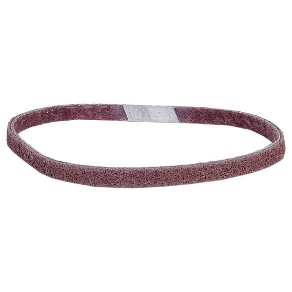 Sanding Belt, 1/2 in W, 24 in L, Non-Woven, Aluminum Oxide, 120 Grit, Fine, Rapid Prep, Maroon