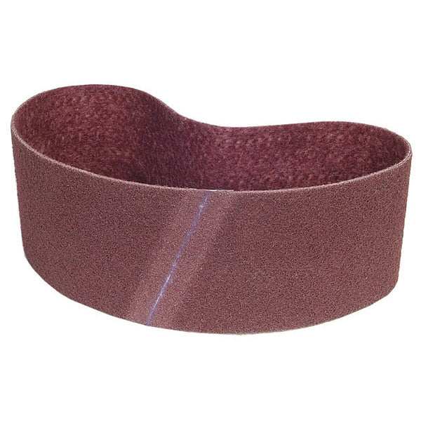 Sanding Belt, 6 in W, 48 in L, Non-Woven, Aluminum Oxide, 120 Grit, Fine, Rapid Prep, Maroon