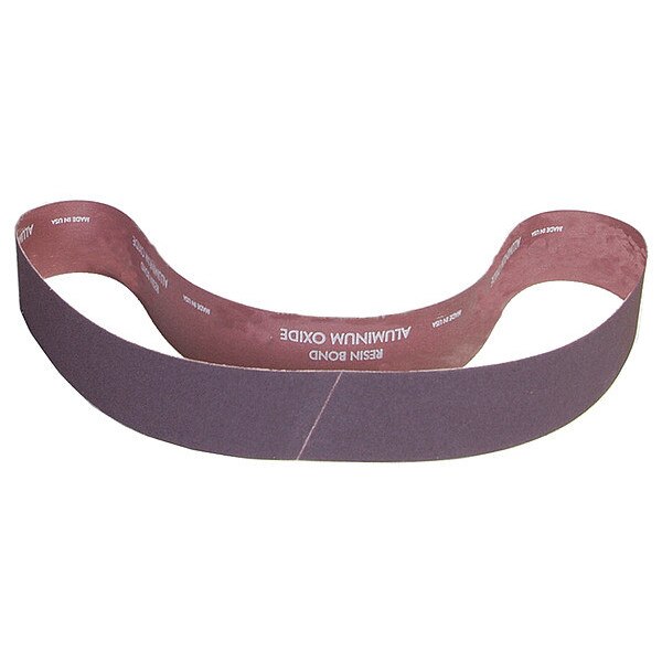Sanding Belt, Coated, 1 in W, 42 in L, 150 Grit, Fine, Aluminum Oxide, R228 Metalite, Brown