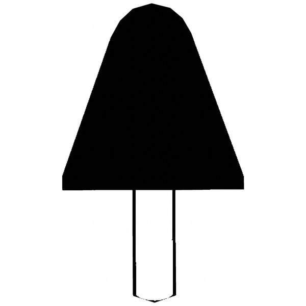 Gemini Vitrified Mounted Point, 1-1/4x1-1/4in, 60G