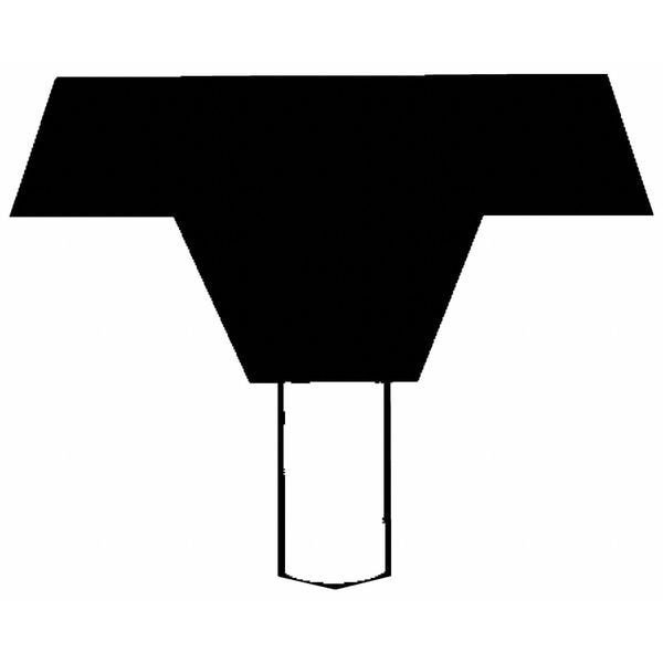 Gemini Vitrified Mounted Point, 1-1/2x3/8in, 60G