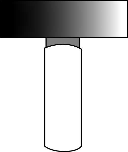 Gemini Vitrified Mounted Point, 1 x 1/2in, 60G