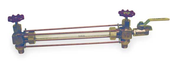 Water Gauge, Automatic, 1/2 In, MNPT, Bronze