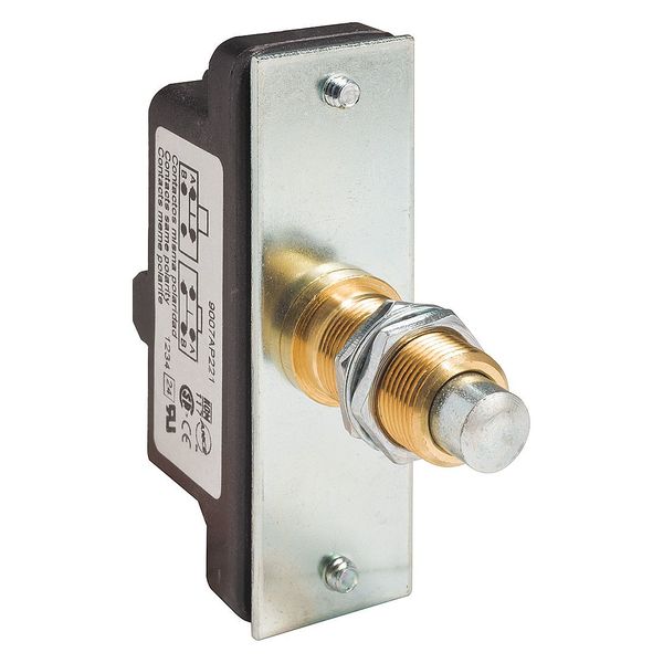 Limit Switch, Plunger, Spring Return, 1NC/1NO, 15A @ 600V AC