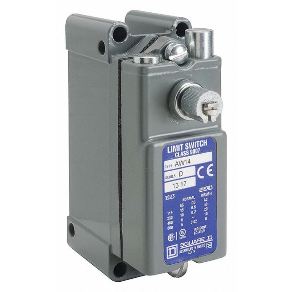 Heavy Duty Limit Switch, No Lever, Rotary, 1NC/1NO, 15A @ 600V AC
