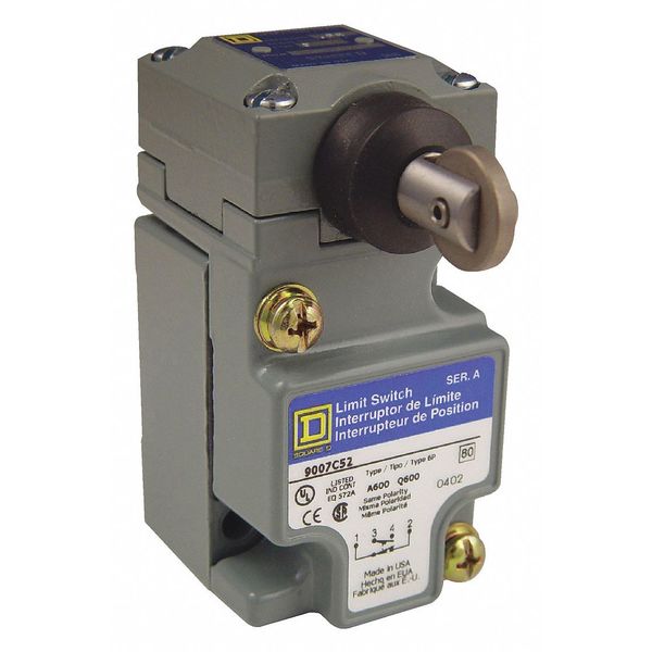 Heavy Duty Limit Switch, Plunger, Roller, 1NC/1NO, 10A @ 600V AC