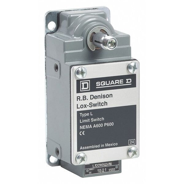 Severe Duty Limit Switch, No Lever, Rotary, 1NC/1NO, 10A @ 600V AC