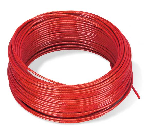 Cable, Plastic Coated Steel, 83 ft. L