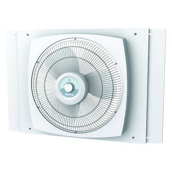 Wall Mount Fan, 16 in, Oscillating, 3 Speeds, 120VAC