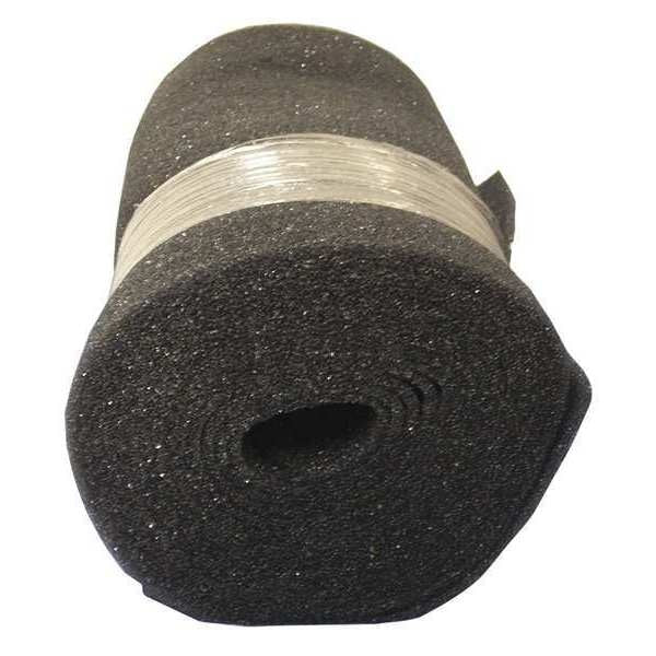 48 in x 25 ft x 1 in Foam Air Filter Roll Less Than 5 MERV, Black