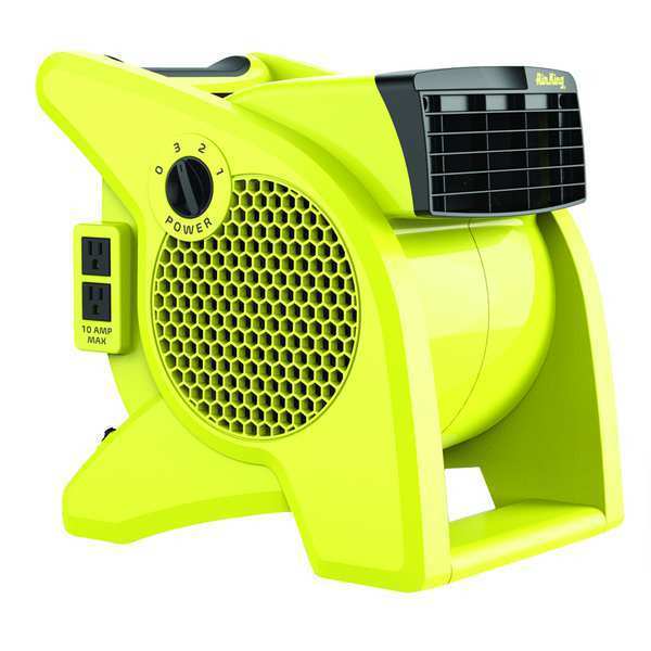 Portable Blower Fan, 120V, 350 cfm, Yellow