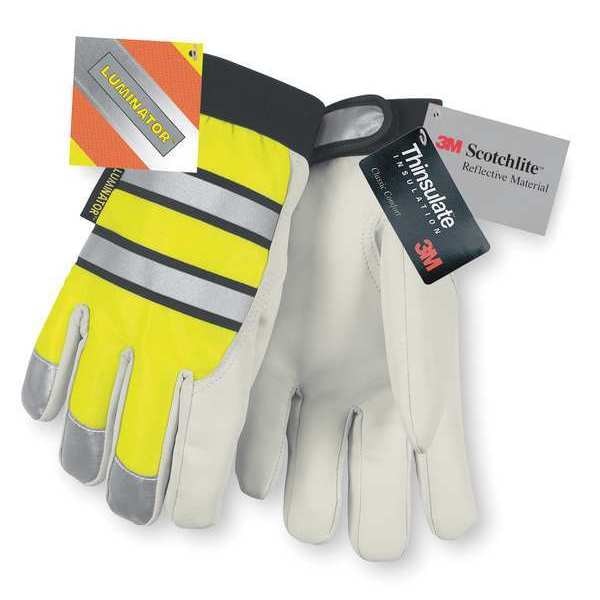 Hi-Vis Cold Protection Mechanics Gloves, Thermosock Lining, S