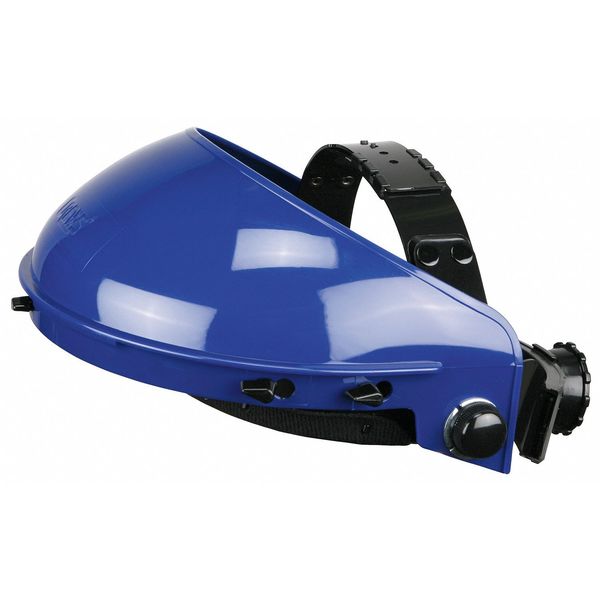 Take Up Headgear, Ractchet, Includes Headgear Only, Fits Most Face Shields, Adjustable Size, Blue