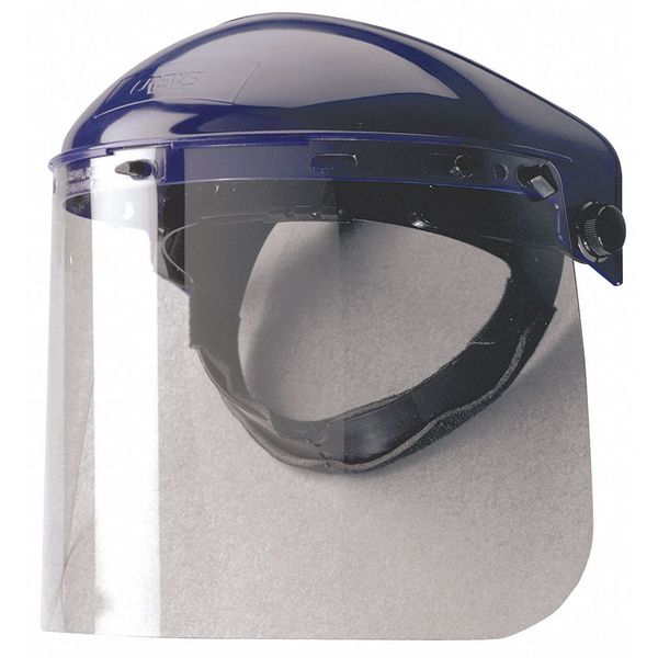 Faceshield Visor, Polycarbonate, Clear, 8 in H x 16 in W