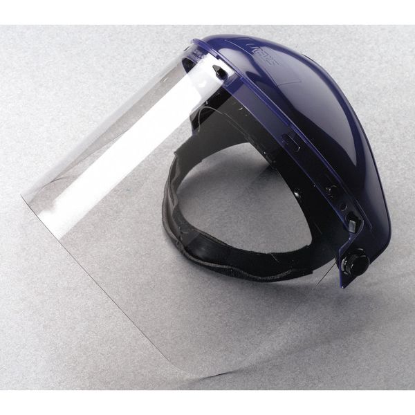 Ratchet Faceshield Assembly, 8x15 1/2, Blu