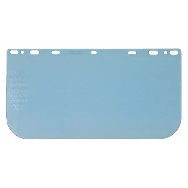 Faceshield Visor, Polycarbonate, Clear, 8 in H x 16 in W
