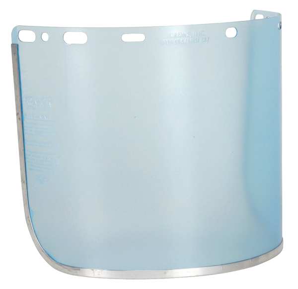 Faceshield Visor, PETG, Aluminum, 8x15-1/2