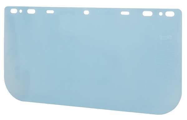 Faceshield Visor, Polycarbonate, Clear, 8 in H x 16 in W